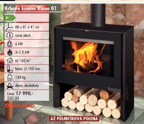 Krbová kamnaz Riano 01 Romotop
