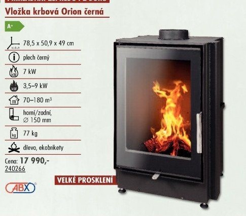 Vložka krbová Orion ABX
