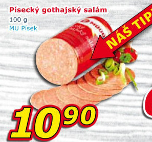 Salám Gothaj Maso uzeniny Písek