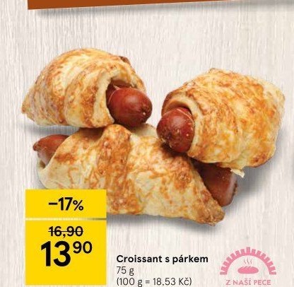 Croissant s párkem
