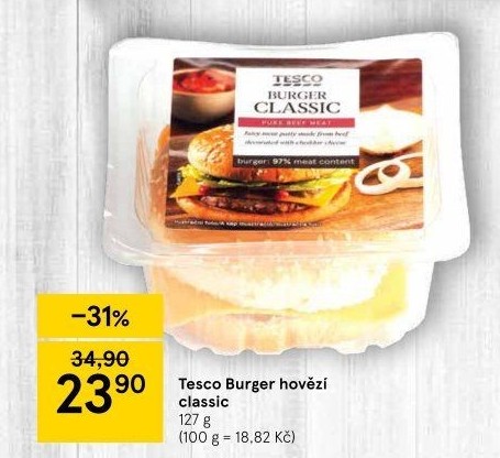 Hovězíburger Classic Tesco