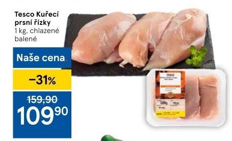Kuřecí prsní řízky Tesco
