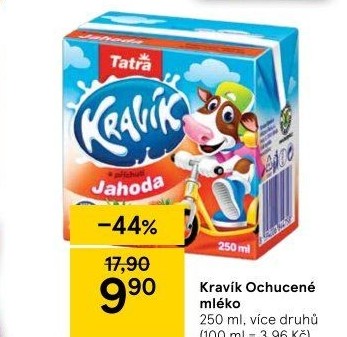 Nápoj mléko ochucené Kravík Tatra