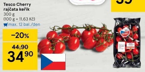 Rajčata cherry keříková Tesco
