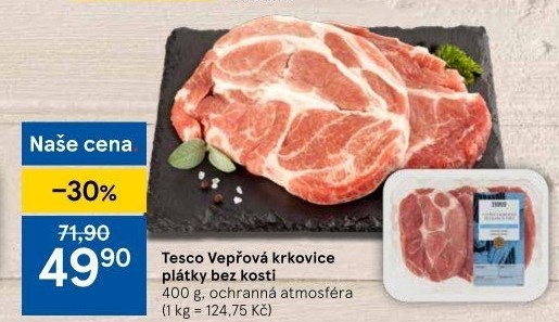 Vepřová krkovice bez kosti Tesco