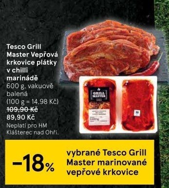 Vepřová krkovice marinovaná Grill Master Tesco