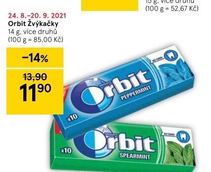 Žvýkačky Orbit