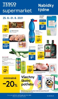 akční leták Tesco 25.8.2021-31.8.2021
