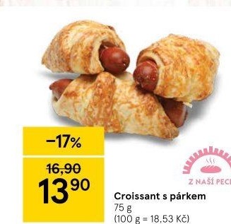 Croissant s párkem