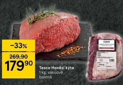 Hovězí kýta zadní bez kosti Tesco