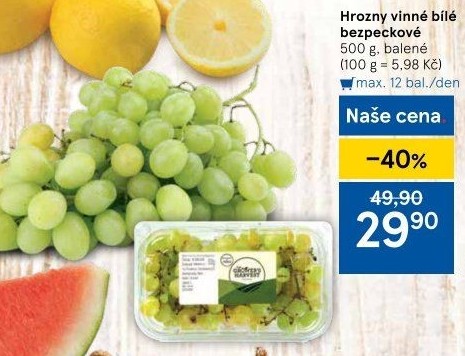 Hrozny bílé bezsemenné The Grower'