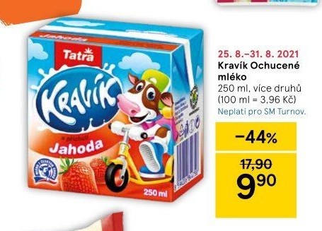Nápoj mléko ochucené Kravík Tatra