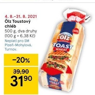 Toustový chléb Ölz