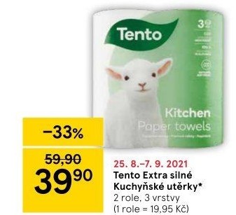 Utěrky kuchyňské 3vrstvé Extra Strong Tento