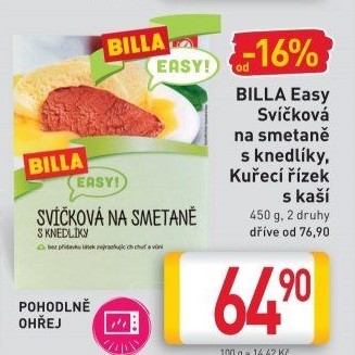 Svíčková na smetaně Easy Billa