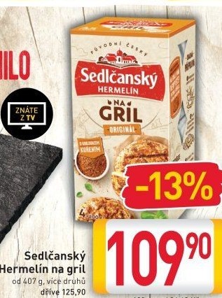 Sýr Hermelín na gril Sedlčanský