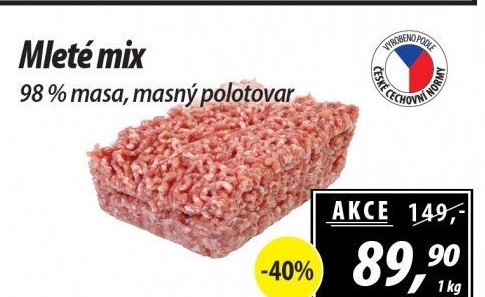 Mleté maso mix