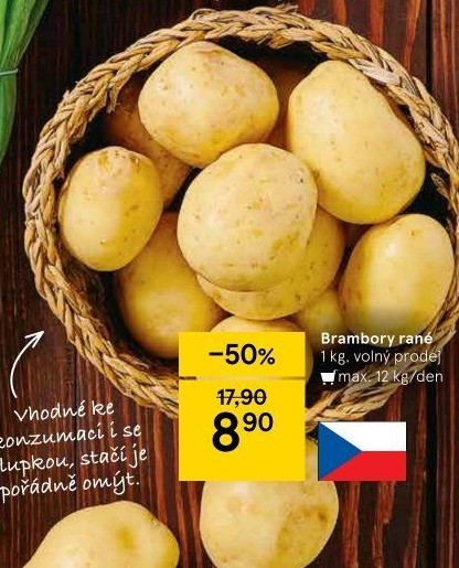 Brambory konzumní rané