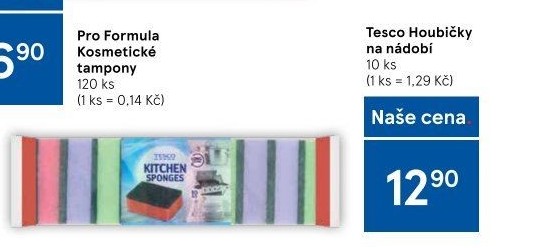 Houbičky na nádobí Tesco