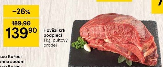 Hovězí přední bez kosti - krk podplečí