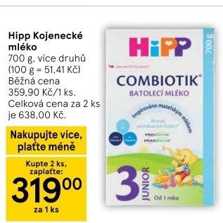 Kojenecké mléko Combiotik Hipp