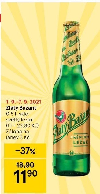 Pivo Zlatý Bažant