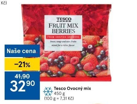 Směs ovoce mražená Tesco