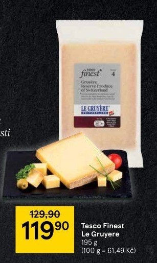 Sýr Le Gruyere Tesco Finest