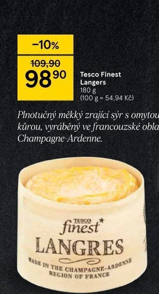 Sýr měkký zrajicí Langres Tesco Finest