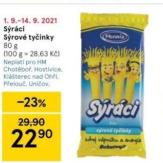 Sýrové tyčinky Sýráci Moravia