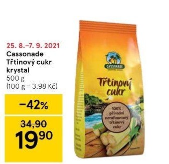 Třtinový cukr Cassonade