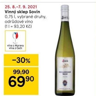 Vína Vinný sklep Sovín