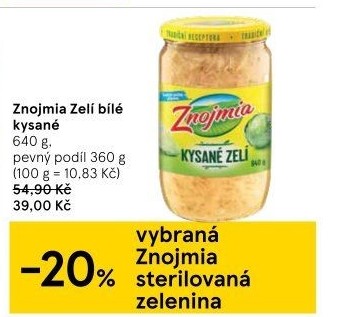 Zelí bílé kysané Znojmia