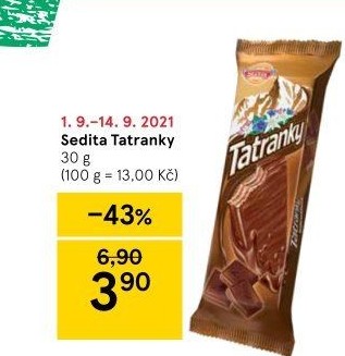 Celomáčené Tatranky Sedita