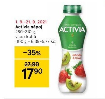 Jogurtový nápoj Activia Danone