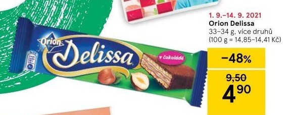 Oplatky celomáčené Delissa Orion