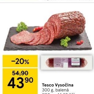 Salám Vysočina Tesco