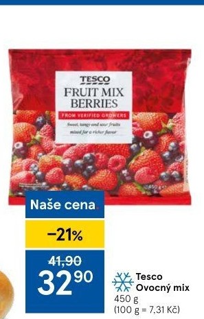Směs ovoce mražená Tesco