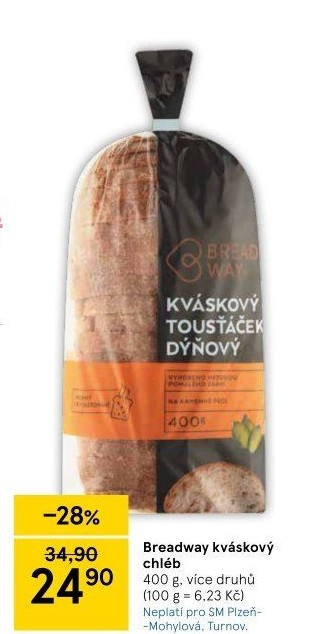 Toustový chléb kváskový Breadway