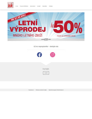 akční leták Kik textil 1.9.2021-7.9.2021