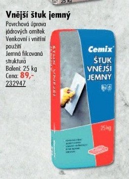 Štuková omítka Cemix