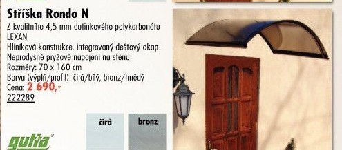 Vchodová stříška Gutta