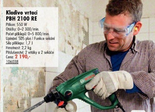 Vrtací kladivo PBH 2100 RE Bosch