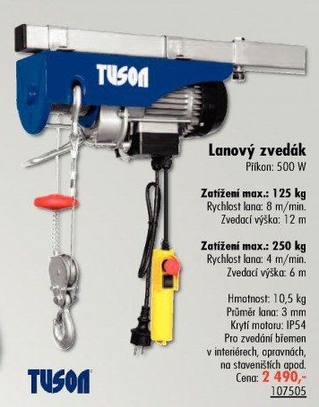 Zvedák lanový Tuson