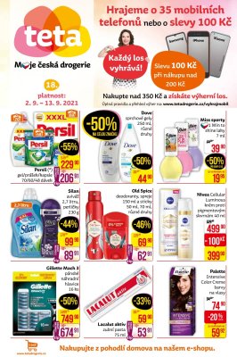akční leták Teta drogerie 2.9.2021-13.9.2021