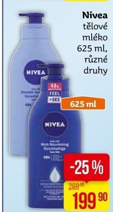 Tělová mléka Nivea