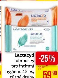 Ubrousky pro intimní hygienu Lactacyd