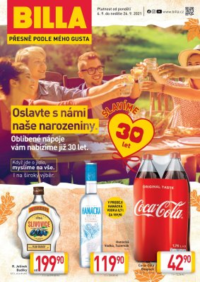 akční leták BILLA 6.9.2021-26.9.2021