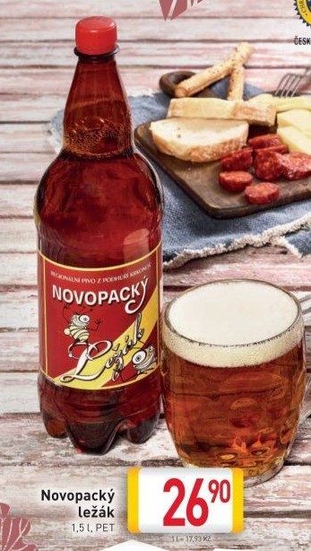 Pivo Novopacký ležák Pivovar Nová Paka