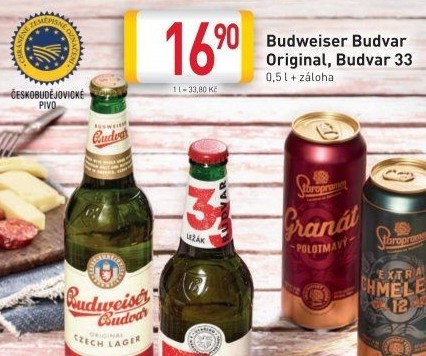 Pivo světlý ležák B: Original Budweiser Budvar